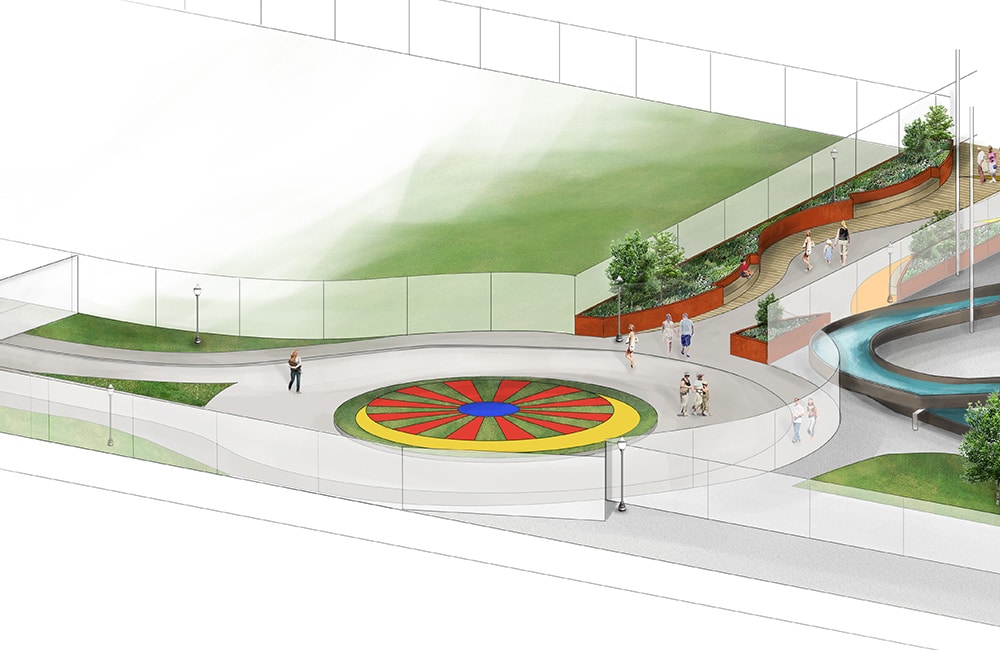 Luna Park Expansion 2022 Pedestrian Plazas