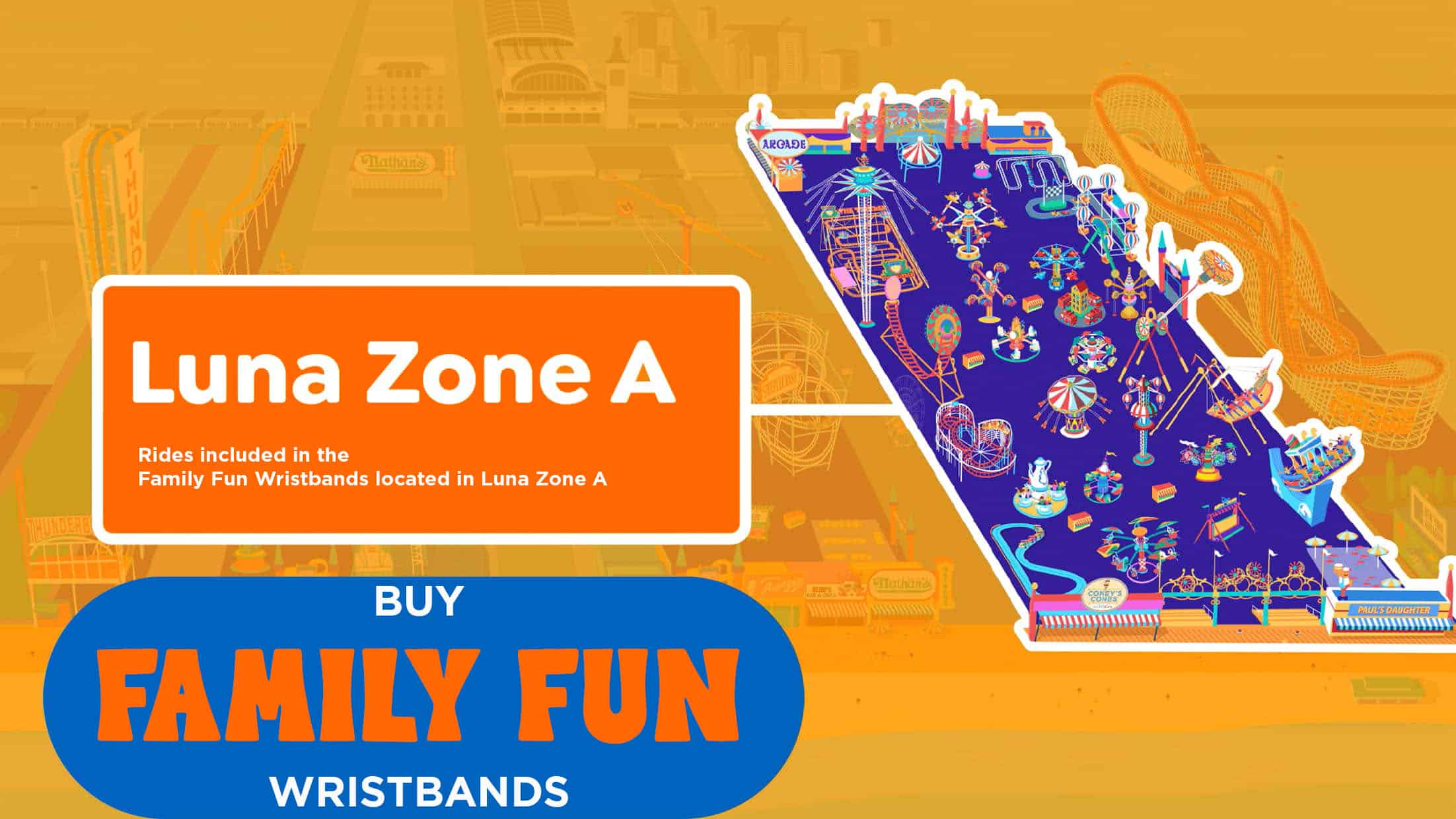 Family Fun Wristbands Luna Park in Coney Island