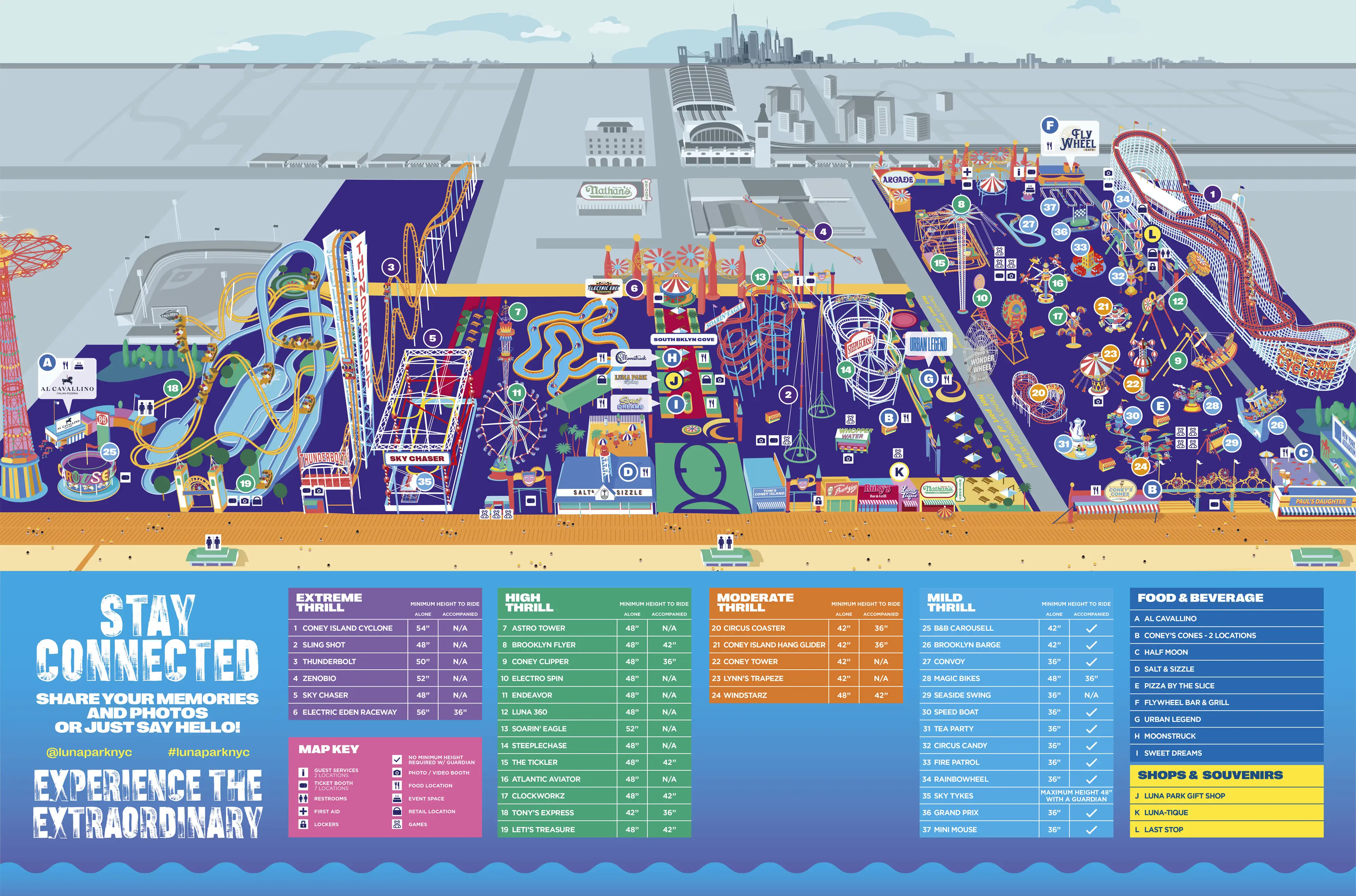 ルナパークページ Park map - Luna Park in Coney Island